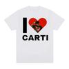 I Love Playboi Carti Rapper Graphic Tshirt Men Women Harajuku Y2k Short Sleeve T-shirt Male Oversized T Shirt Streetwear