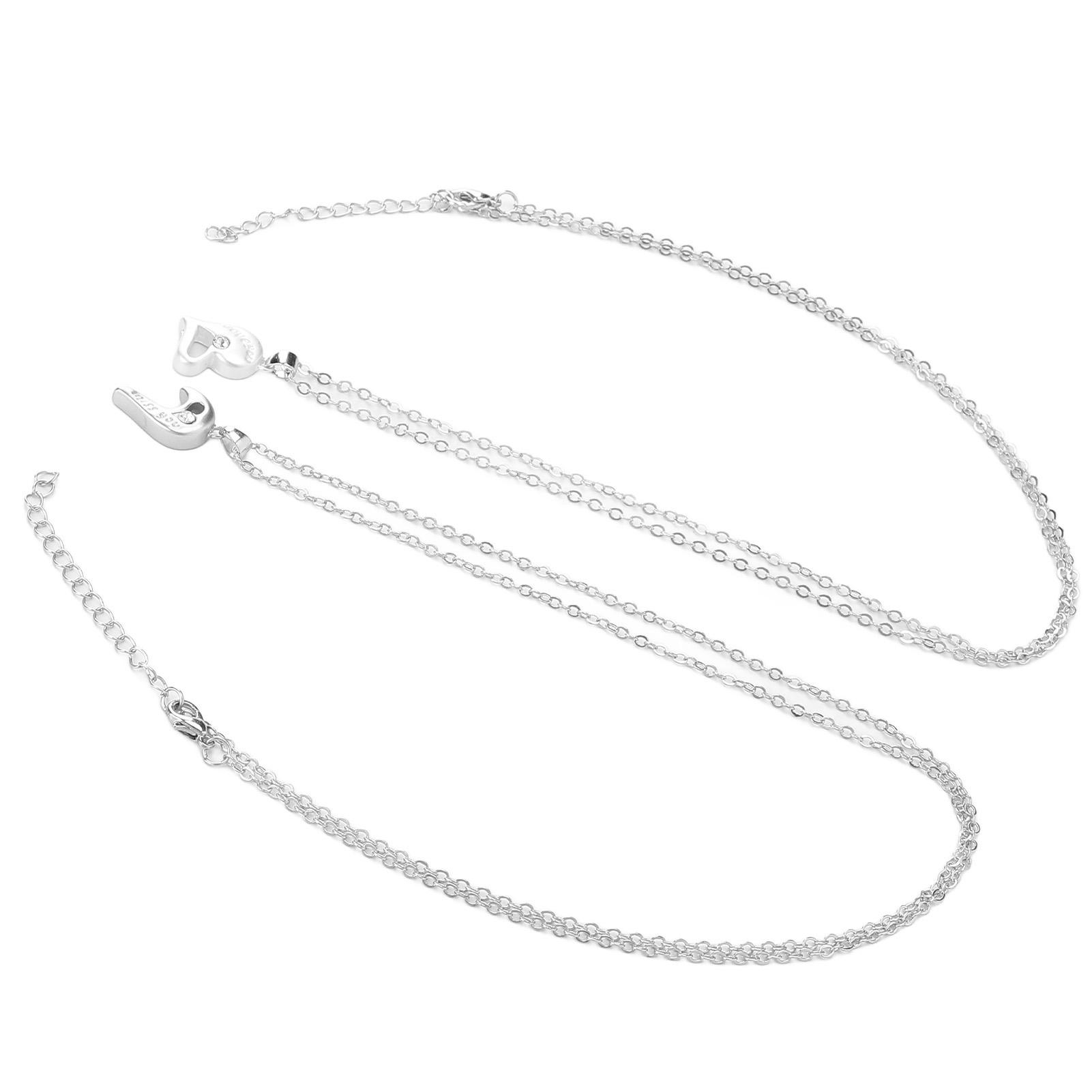 2pcs Couple Love Necklace Magnetic Heart Shape Pendant Alloy Hollow Necklace for Women Men