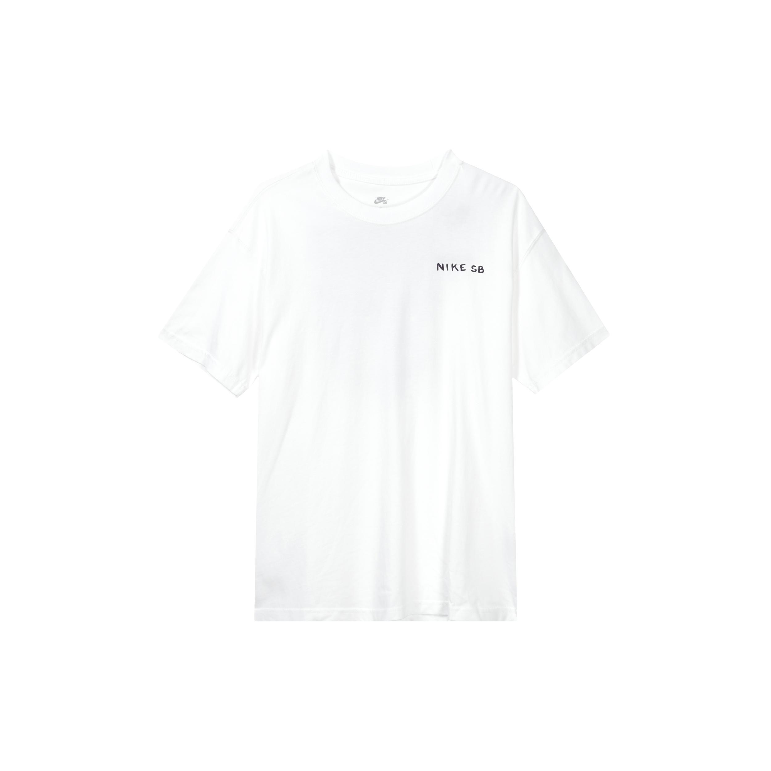 Nike Back Cartoon Printing Round Neck Casual Short Sleeve White Men s DR1240-100 S