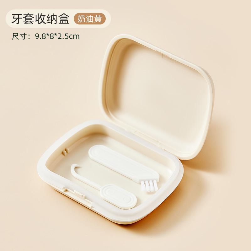 Invisible Braces Box Put Orthodontic Retainer Storage Box Invisalign Orthodontic Portable Denture Storage Box Cleaning