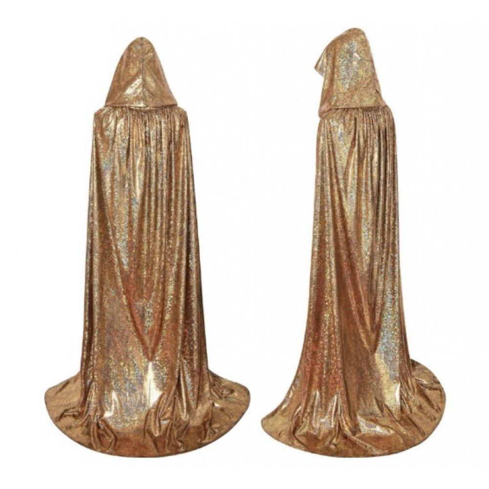 Glänzender Halloween Umhang Kleid Teufel Weihnachten Cosplay Kostüm Lustige Kapuzenponchos Bühne