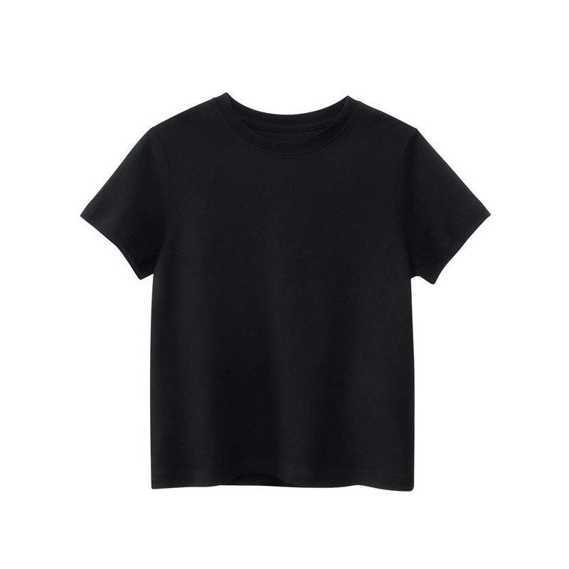 Brand Children's Clothing Summer 2026 Model Children's Pure Cotton Short-Sleeve T-Shirt Promotional Clothing Unisex Solid Color Base Shirt