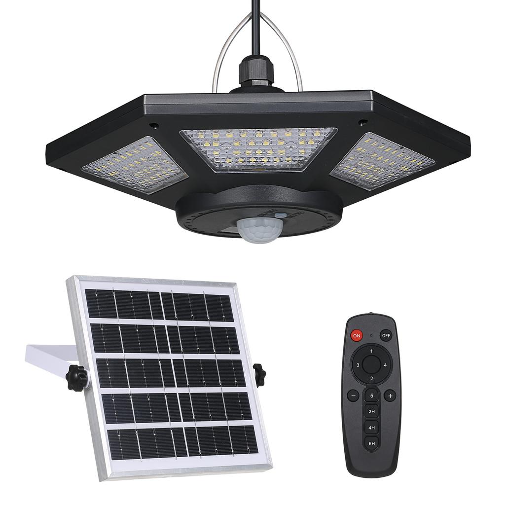 360 LEDs Garage Licht Solarbetriebene Anhänger Lampe Bewegungsmelder Licht Im Freien Wasserdichte Hängen