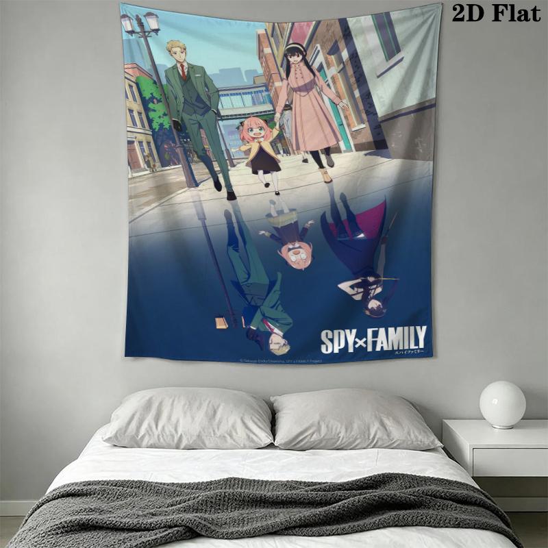 SPY×FAMILY Wall Tapestry Aesthetic Wall Hanging Printed Fabric Blanket Decorative Tapestries for Bedroom Living Room Home Decor