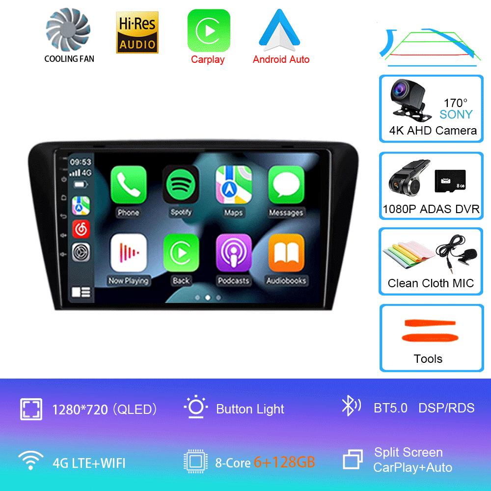 For Volkswagen SKODA Octavia 3 A7 2013-2018 Car Radio Android 14 Carplay Navigation GPS Multimedia Video Player Head Unit 2Din