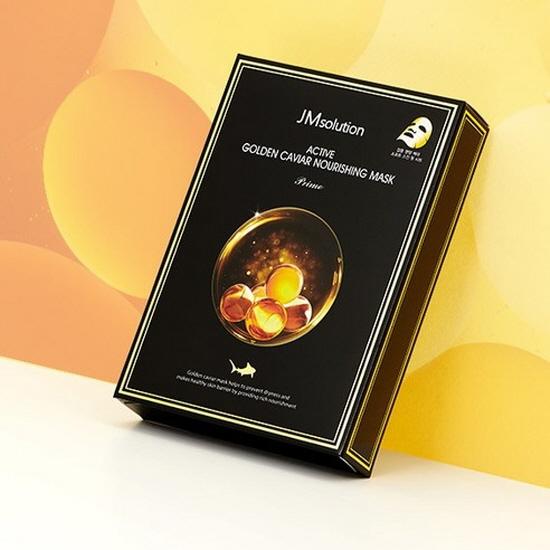 JMSOLUTION Active Solution Mask Pack Set (Golden Caviar 10pcs + Bird’s Nest 10pcs + Pink Snail 10pcs + Jellyfish 10pcs)