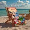 Custom Name Ultra-Soft Beach Towel with Stitch Theme,Ideal for Pool - Camping, Diving - Perfect Travel Essential, Vibrant Beach Towel.
