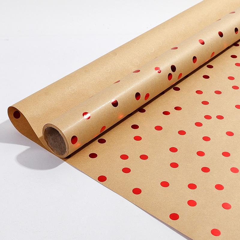 

1pc Red Polka Dot Gift Wrapping Paper - 43cm X 3m, Elegant New Year & Birthday Gift Wrap for Presents,Festive Holiday Decor