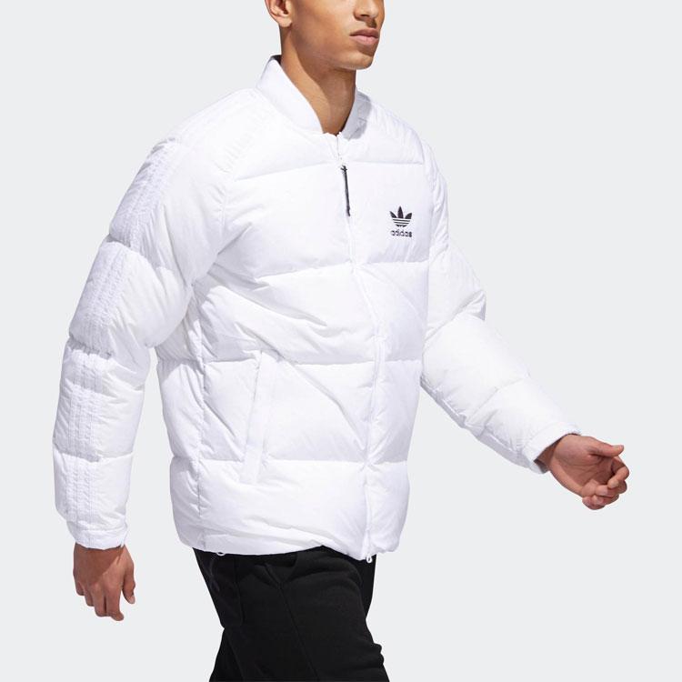Adidas Originals Trefoil Baseball Collar Casual Sport Warm Down Jacket International Winter Men Outerwear White BR4799