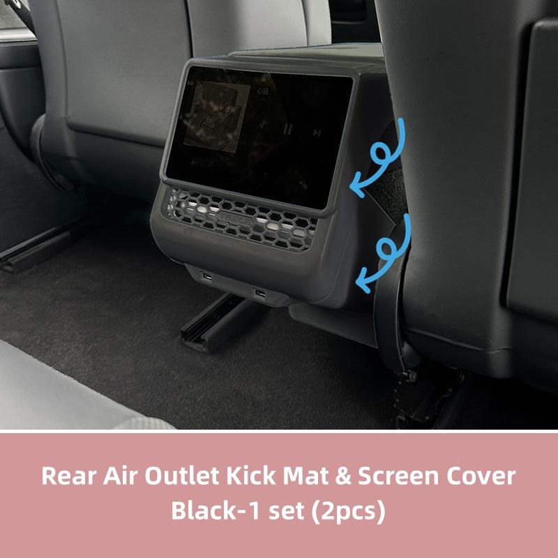 Rear Air Outlet Kick Mat for Tesla Model Y Juniper 3 Highland Armrest Protective Cover Rear Screen Protector Frame Interior Acce