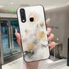 Beautiful Flower Cute Cats Case For Vivo Y11 2019 1906 Y12 Y17 Y15 Y19 Tempered Glass Phone Case Protective Cover Hard Shell