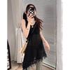 Summer Women Sleeveless Solid Hollow Out Tassel Knitted Sweater Pullover Long Tops