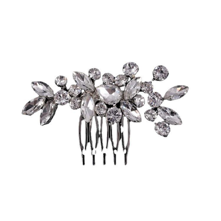 Luxuriöser Kristall-Strass-Braut-Haarkamm - Elegantes Legierungs-Hochzeits-Haarschmuck