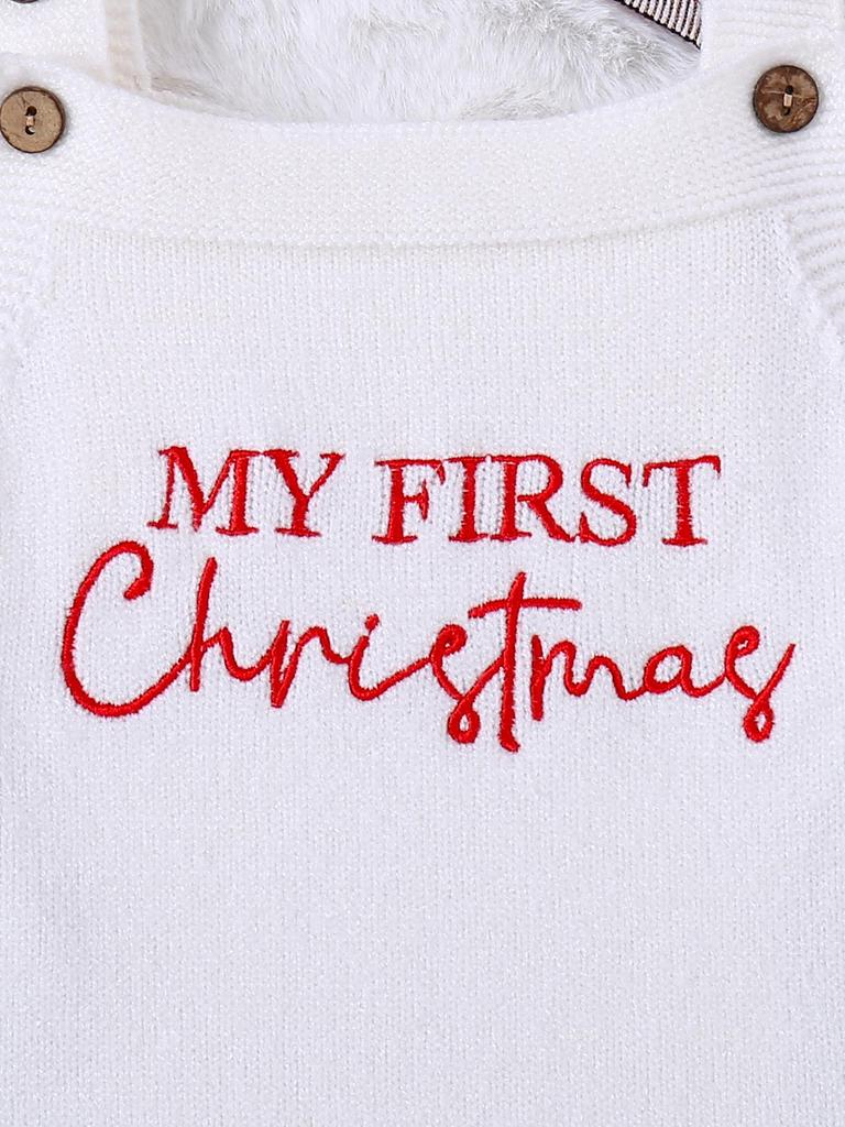 Children's Christmas Embroidered Suspender Romper