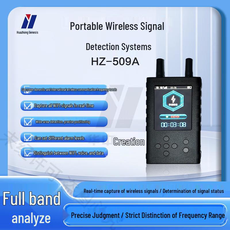 Huazhong Creation Portable Multi-Band Wireless Signal Detector CN plug (adapter included) One Size