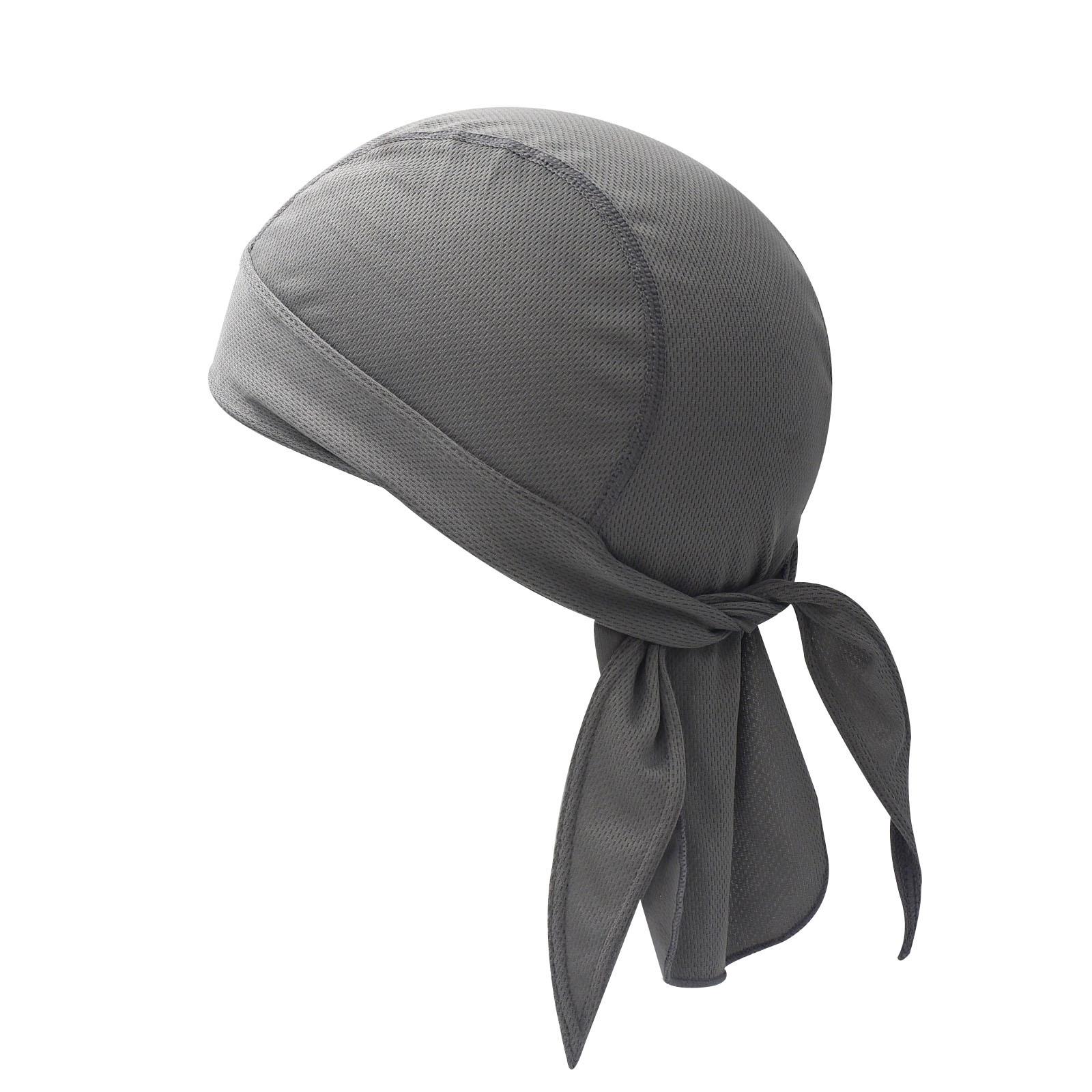Велосипедная влагоотводящая шапка-бини, шапка, велосипедная бандана, повязка на голову, быстросохнущая пиратская шапка для езды на велосипеде, мотоцикле серый