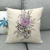 Colorful And Fresh Flower Bouquet Pattern Digital Printing Short Plush Pillow Covers For Sofa Office Cushion Cover Home Goods