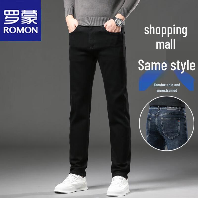 

ROMON Men s Thermal Straight-Leg Jeans 34