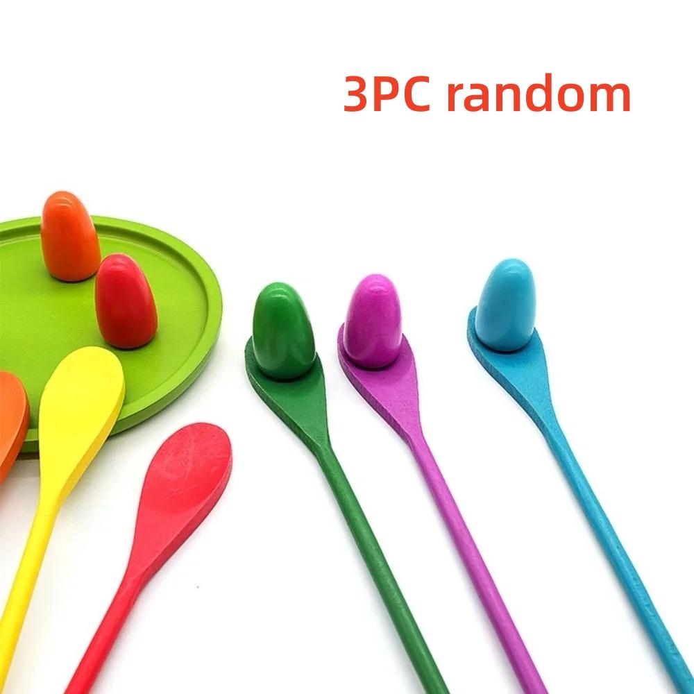 Children s Portable Outdoor Sports Balancing Relay Race Toy Plastic Egg And Spoon Race Game Set Kindergarten Teaching Gift