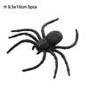 1/5/20Pcs/Pack Black Spider Web Novelty Toy Halloween Decorative Spiders Haunted House Prop Prank Trick Toys Plastic Fake Spider 5