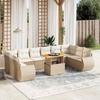 VidaXL Garden Lounge Set with Cushions 11 Pcs, Patio Sofas, Patio Furniture Set, Outdoor Furniture, Beige 3272367