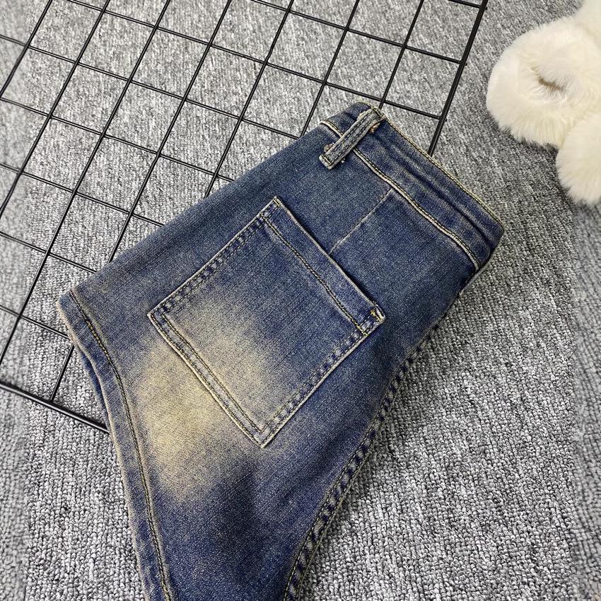 2025 Summer Retro High-Waist A-Line Denim Shorts for Women