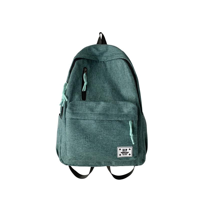 

Сплошной цвет водоотталкивающий рюкзак для младших школьников, школьников, школьный рюкзак большой емкости, дорожный рюкзак зелёный