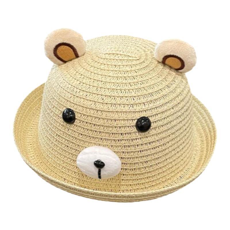 Baby hat male boomer spring and autumn thin cute super cute children's sunshade straw hat summer baby sun bucket hat boy