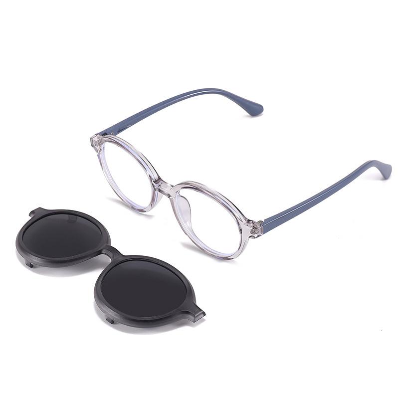 

Набор Очков Круглая Рамка для Мальчика Двойного Назначения Защита от Синего Света Очки по Рецепту Миопия Поляризованный Свет Детские Астигматизм Очки 0 серый