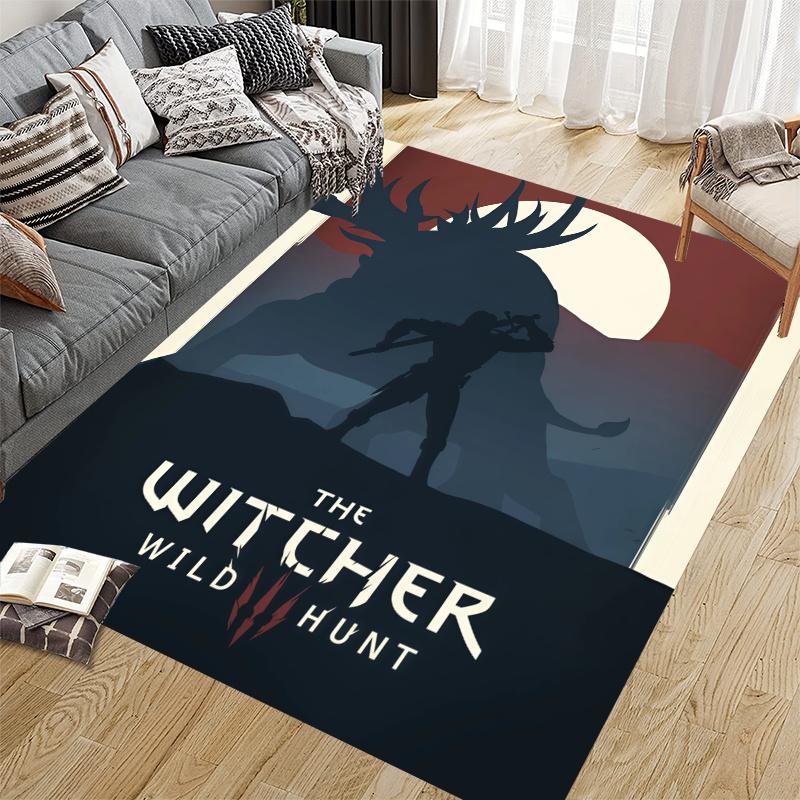 The Witcher Home Sofa Decoration for Living Room & Bedroom, Non‑Slip Play Flannel Floor Mat for Game Room