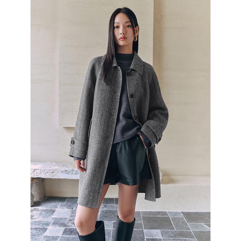 

Peacebird Women s Premium Double-Faced Wool Coat S