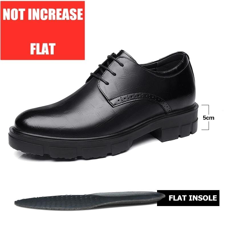 Nuovi Uomini Estivi Cava Plateau Tacco Alto 5/8/10 CM Crescita in Altezza Formale Uomo Derby Scarpe in Pelle Uomo Scarpe da Cerimonia Elevatore