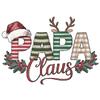 Christmas T Shirt Black Papa Claus with Santa Hat and Reindeer Antlers Print for Holiday Season