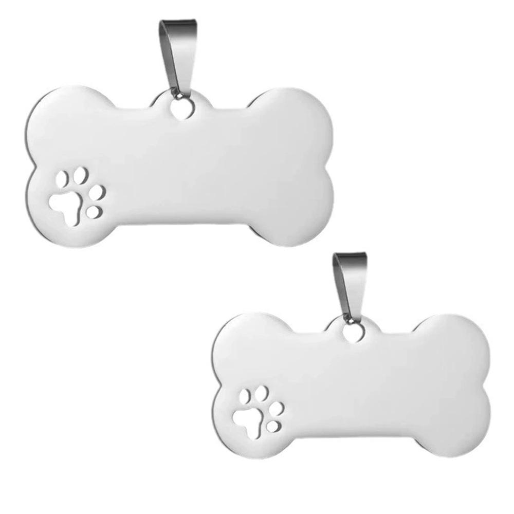 50pcs Stainless Steel Pet ID Tags Personalized Dog Name Tags