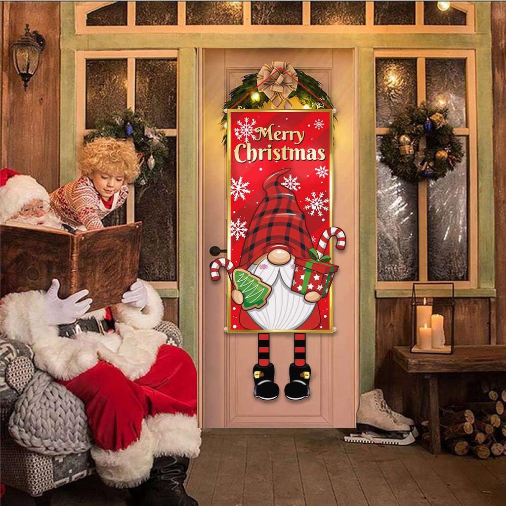 Christmas Hanging Flag Merry Christmas Decorations For Home 2025 Navidad Kerst Natal Noel Xmas Tree Ornaments Supplies Decor