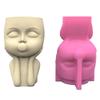 Minimalist Designs Mold Succulent Planter Silicone Molds Girl Head Shapes Flower Pot Epoxy Mould for DIY Enthusiasts