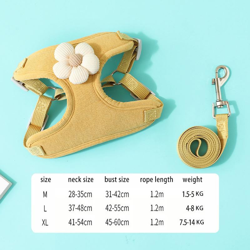 

Поводок для собак, прогулочный поводок для собак, кошек, ошейник, жилет, дышащий поводок, веревка для щенка, анти-потерянные аксессуары для маленьких и средних домашних животных L