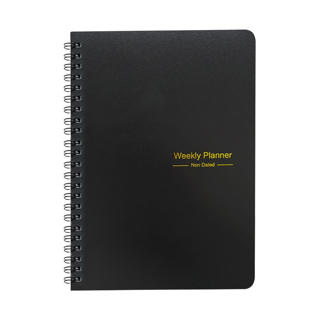 Planner, Academic Planner, Hardcover Leather Calendar Planner With Monthly Label, Spiral Bound Daily Planner