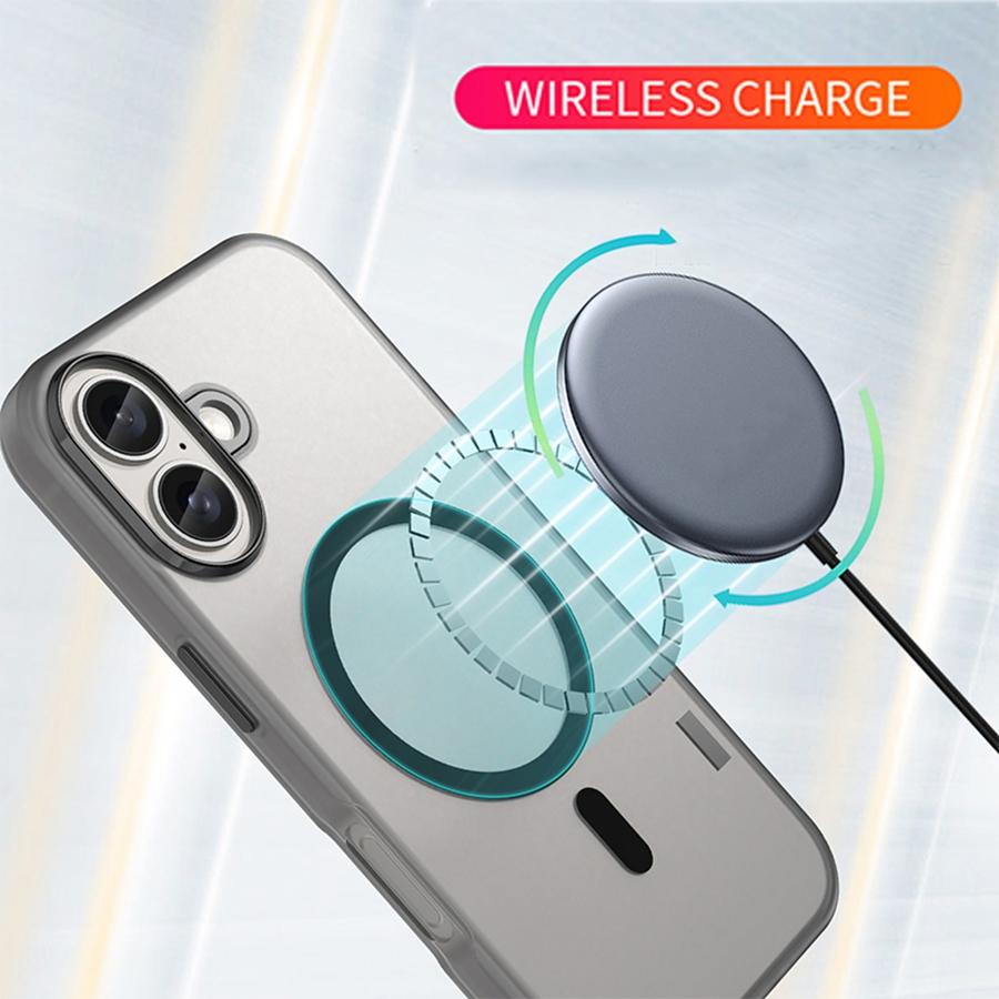 Matte Skin Feel Magnetische kabellose Ladehülle für iPhone 16 Pro Max 15 14 13 12 11 Samsung S24 Ultra S24FE für Magsafe Stoßfeste Stoßstangenabdeckung