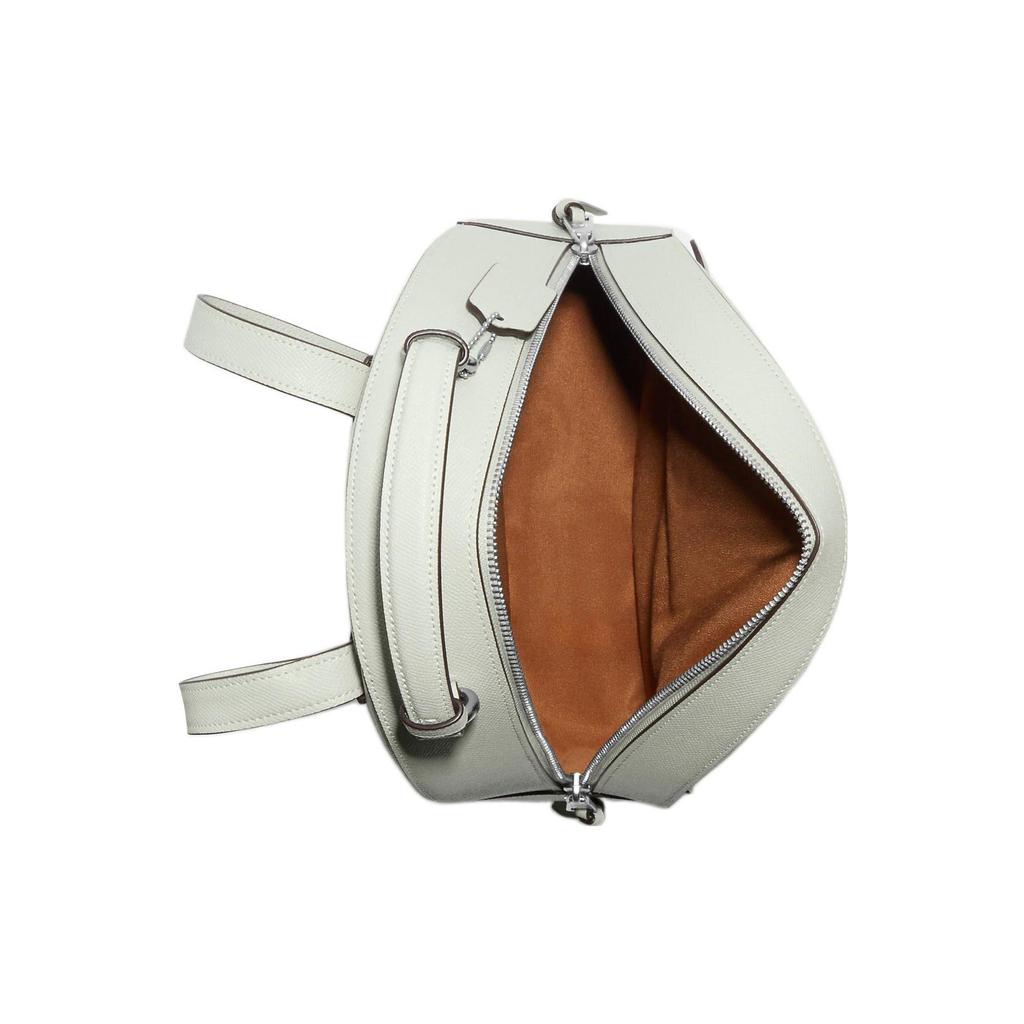 New COACH Cross Grain Leather Backpack Large Women's Sage Green 76624-SVONE