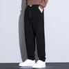 Coffee Khaki Black Gray Loose Casual Pants Men Winter Fleece Thermal Fashion Trousers Thick Velvet Straight Wide Leg Sweatpants