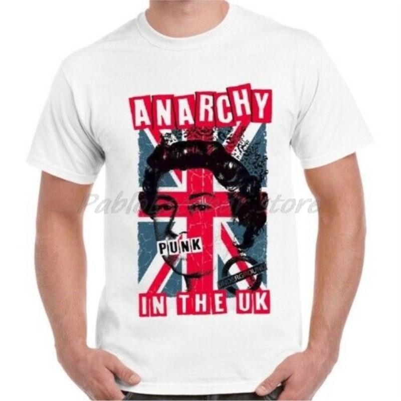 

Union Jack Punk Rock Anarchy in UK Unisex Men Women Retro Vintage T Shirt men white tshirt summer teeshirt plus size 4XL 5XL 4XL