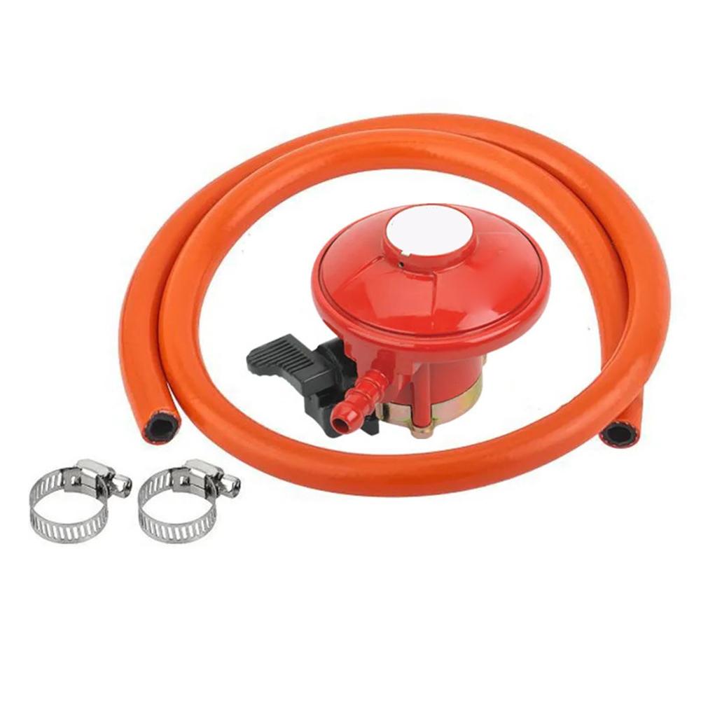 Campingkocher Regler 37mbar Regler Camping BBQ 1,5 Kg/h Durchflussrate 1m Schlauch Inklusive Druckeinstellung 37mbar