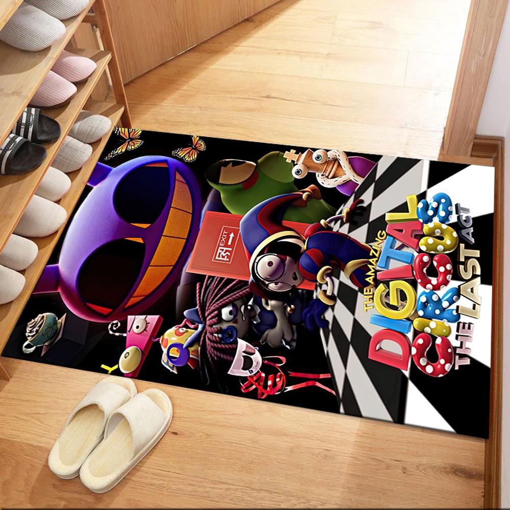 Digital Circus Area Rug Design For Outdoor Dining Room Living Rooms Foyer Antislip Carpet Anime Office Decor Gift For Festivals