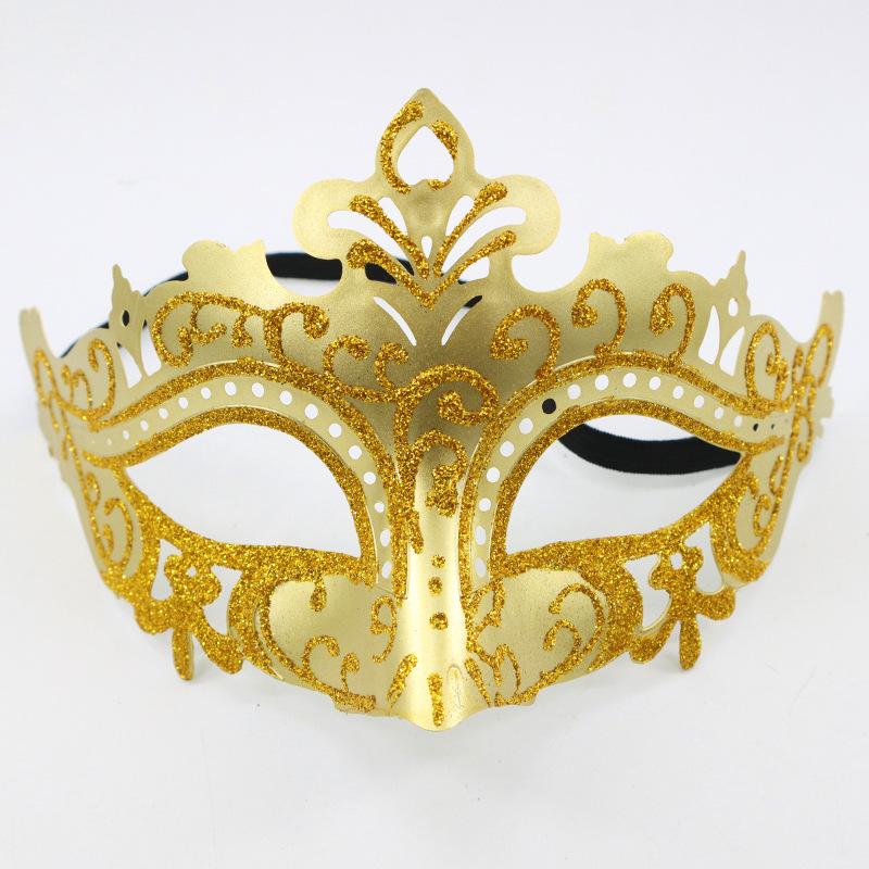 1PC Masquerade Mask Vintage Mask Black Antique Copper Half Face Mask Plastic Halloween Costume Party Mask Women Men