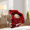 1pc Pucca,Winterzx,RedDigital Print Fleece Blanket - Contemporary Style, Suitable for All Seasons, Perfect for Home, Travel, or Camping - Ma