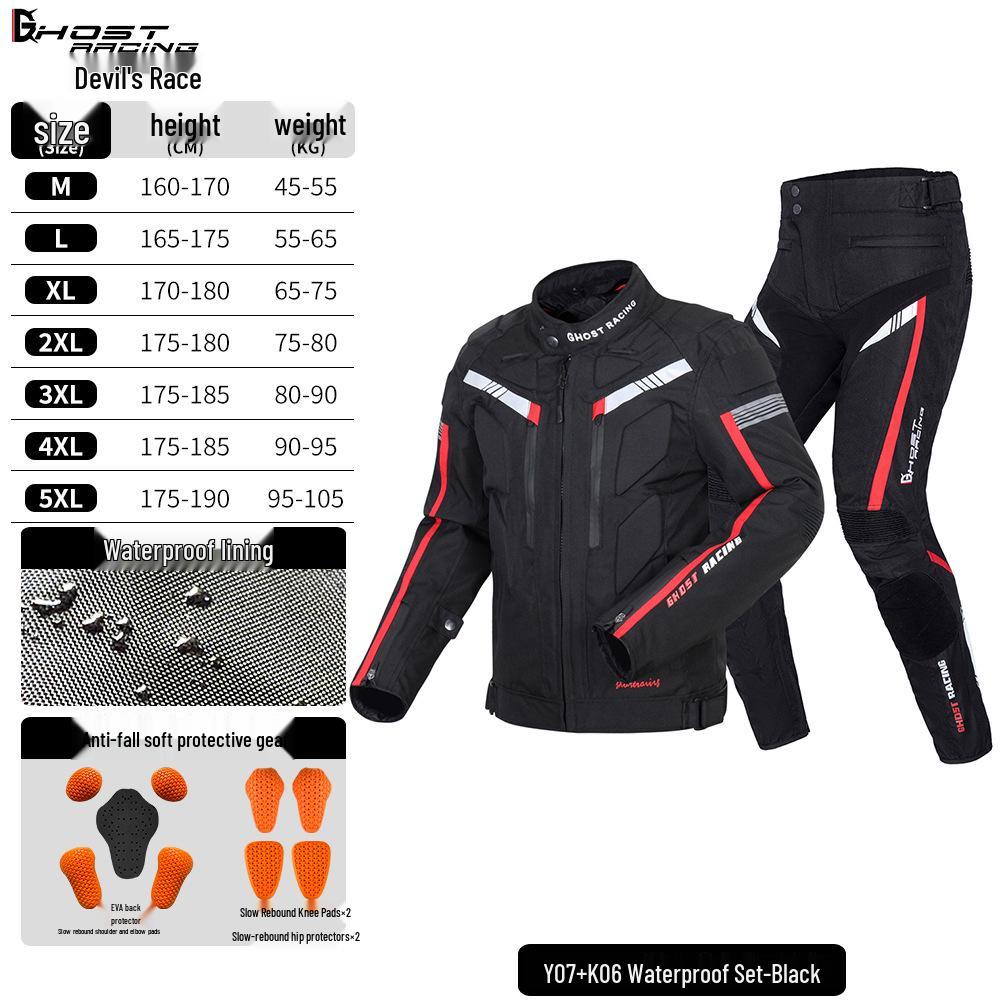 All-Season Windproof Waterproof Motorcycle Riding Suit, Anti-Fall Racing Gear for Warmth and Leisure