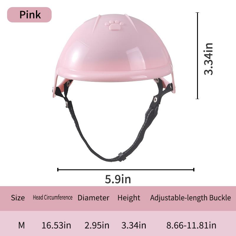 Motorcycle Helmet for Pets Stylish Outdoor Sports Headwear for Dogs Cats Safety