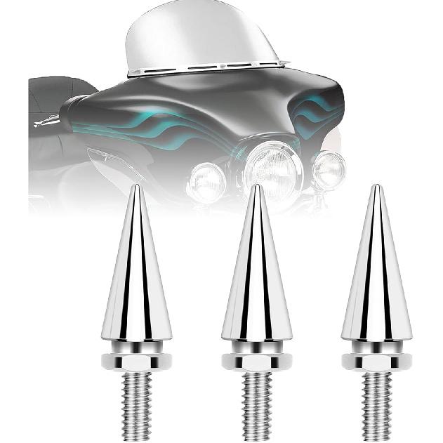 Chrome Windshield Bolts, Fairing Screws Fit for Harley 1996-2013 | Fairing Bolts, Compatible for Harley Davidson Street Glide Electra Glide Ultra