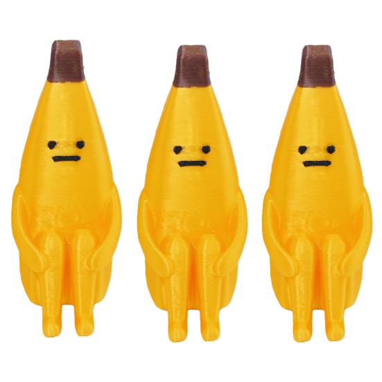 Anxiety Banana Man Figurine, Funny Stress Relief Figurine for Shelf, 3D Printed Desk Decor for Office